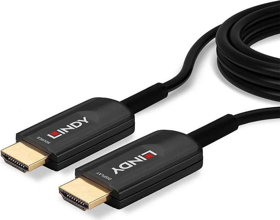 Купить Lindy - Ultra High Speed - HDMI-Kabel - HDMI männlich bis HDMI männlich - 15 m - Hybrid Kupfer/Kohlefaser - Schwarz - rund, unterstützt 8K 60 Hz (7680 x 4320), unterstützt 4K 120 Hz (3840 x 2160) (38381) в магазине wardena.ru