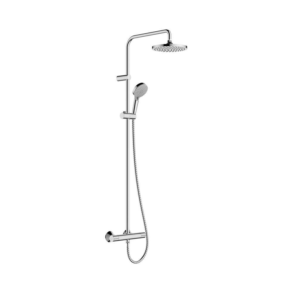 Купить Hansgrohe Vernis Blend Showerpipe 200 1jet с термостатом черный матовый 26276670 в магазине wardena.ru