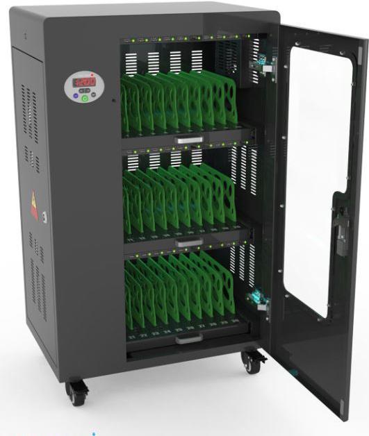 Купить Good Connections - Wagen (sync, charge and UV clean) - für 30 Tablets - verriegelbar - Aluminium, Stahl, Acryl - Schwarz - Ausgang: 5 V (PCT01-B30S) в магазине wardena.ru