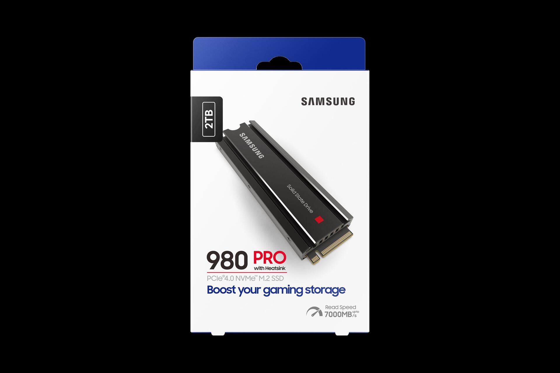 Купить Samsung 980 PRO MZ-V8P2T0CW - SSD - verschlüsselt - 2 TB - intern - M.2 2280 - PCIe 4.0 x4 (NVMe) - Puffer: 2 GB - 256-Bit-AES - TCG Opal Encryption 2.0 - für Sony PlayStation 5 в магазине wardena.ru