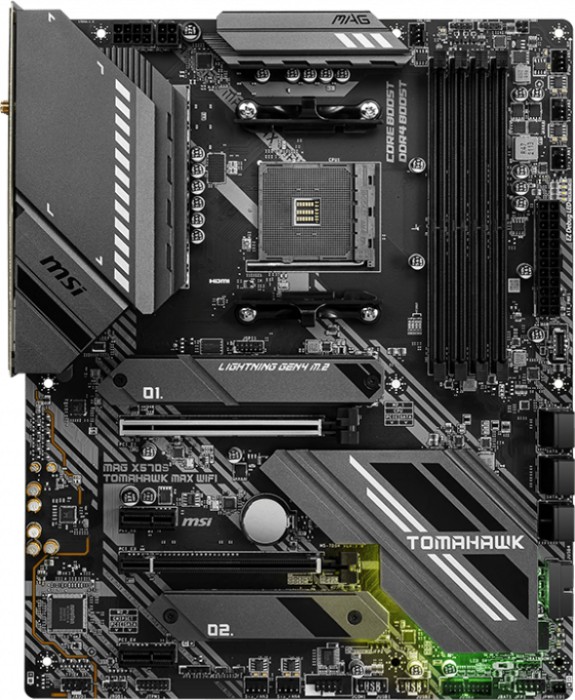 Купить MSI MAG X570S TOMAHAWK MAX WIFI - Motherboard - ATX - Socket AM4 - AMD X570 Chipsatz - USB-C Gen2, USB 3.2 Gen 1, USB 3.2 Gen 2 - 2.5 Gigabit LAN, Wi-Fi, Bluetooth - Onboard-Grafik (CPU erforderlich) - HD Audio (8-Kanal) (7D54-001R) в магазине wardena.ru
