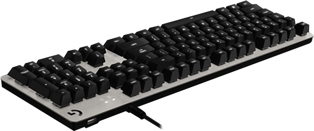 Купить Logitech G413 - Tastatur - hintergrundbeleuchtet - USB - AZERTY - Französisch - Tastenschalter: Romer-G - Silber (920-008472) в магазине wardena.ru