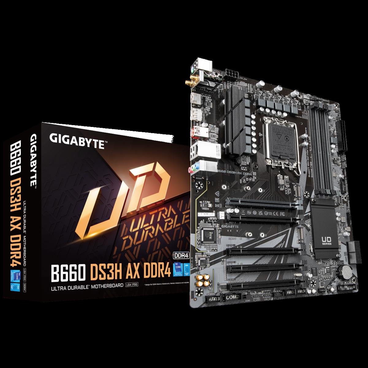 Купить Gigabyte B660 DS3H AX DDR4 - Intel - LGA 1700 - Intel® Celeron® - Intel® Core™ i3 - Intel Core i5 - Intel Core i7 - Intel Core i9 - Intel® Pentium® - DDR4-SDRAM - 128 GB - DIMM (B660 DS3H AX DDR4) в магазине wardena.ru