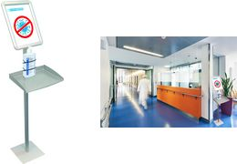 Купить FRANKEN Infoständer mit Ablagefach, für Desinfektionsspender mit Infoschild DIN A4, Aluminium-Klapprahmenprofil, - 1 Stück (BS0911) в магазине wardena.ru