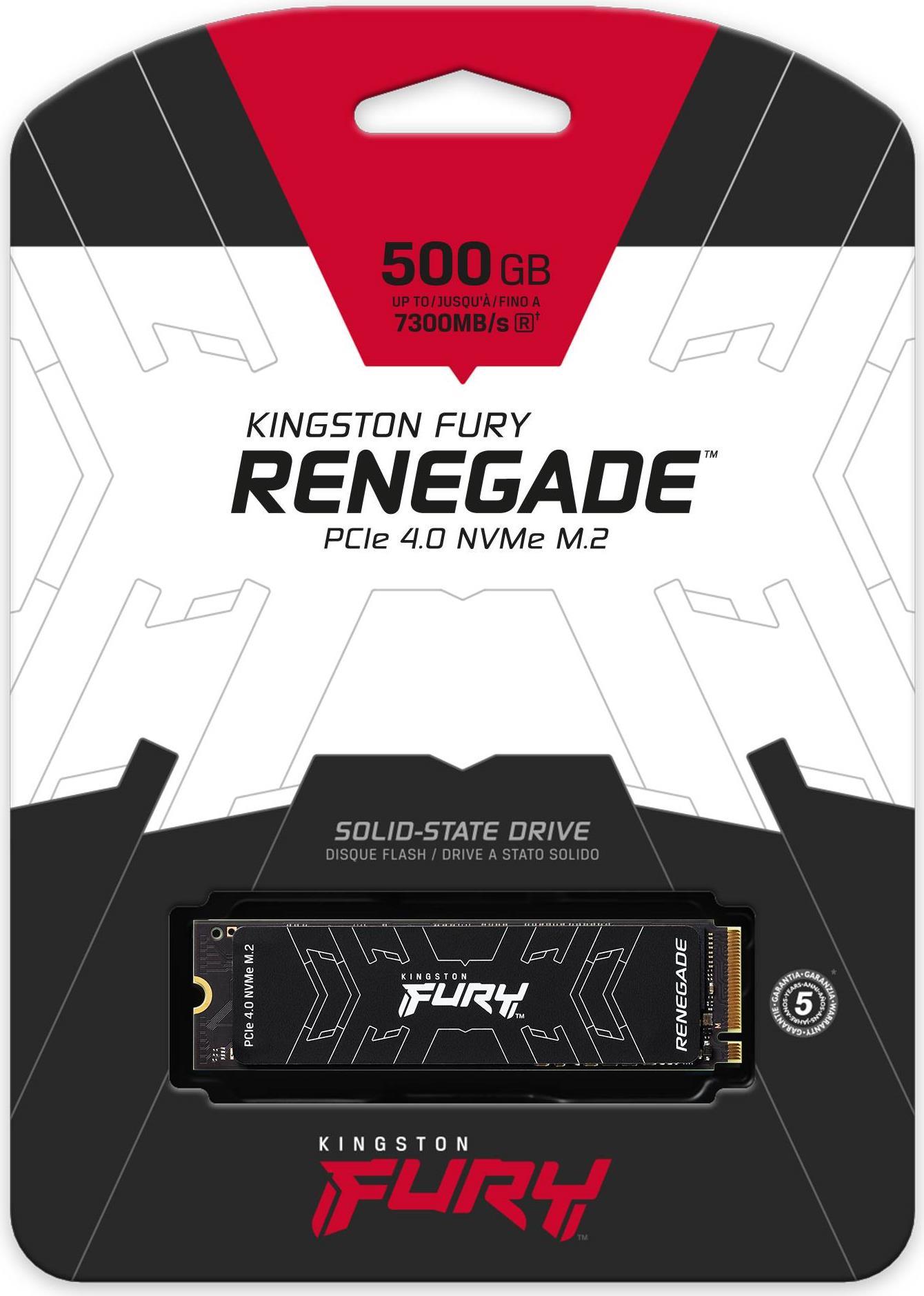 Купить Kingston FURY Renegade - SSD - 500 GB - intern - M.2 2280 - PCI Express 4.0 (NVMe) (SFYRS/500G) в магазине wardena.ru