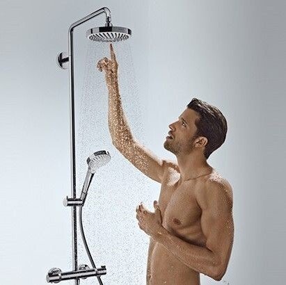 Купить Hansgrohe Нansgrohe Croma Select E 180 2jet Душевая система для ванны хром-белый матовый 27352400 в магазине wardena.ru