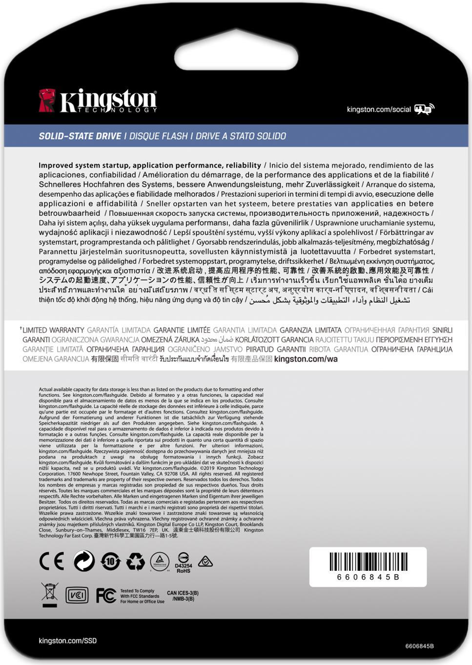 Купить Kingston Data Center DC1000B - SSD - verschlüsselt - 480 GB - intern - M.2 2280 - PCI Express 3.0 x4 (NVMe) - 256-Bit-AES - Self-Encrypting Drive (SED) (SEDC1000BM8/480G) в магазине wardena.ru