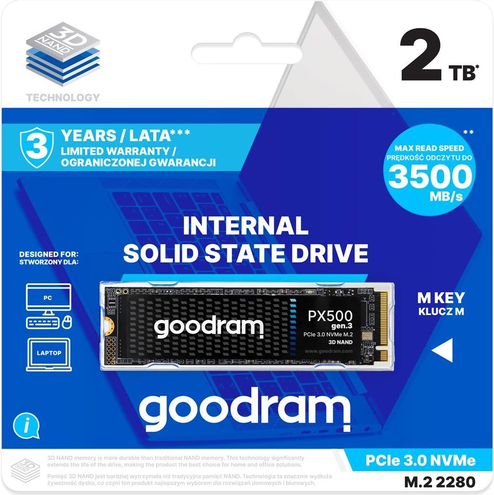 Купить Goodram PX500 GEN.3 SSDPR-PX500-02T-80-G3 Internes Solid State Drive 2,05 TB M.2 PCI Express 3.0 NVMe 3D NAND (SSDPR-PX500-02T-80-G3) в магазине wardena.ru