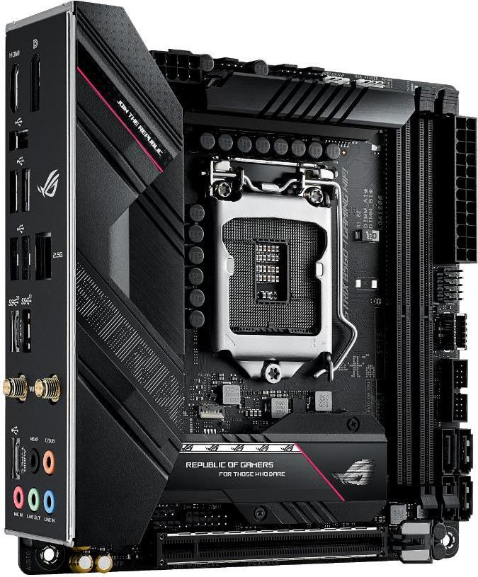 Купить ASUS ROG STRIX B560-I GAMING WIFI - Motherboard - Mini-ITX - LGA1200-Sockel - B560 - USB-C Gen2, USB 3.2 Gen 1, USB 3.2 Gen 2, USB-C Gen 2x2 - 2.5 Gigabit LAN, Wi-Fi - Onboard-Grafik (CPU erforderlich) - HD Audio (8-Kana (90MB16Y0-M0EAY0) в магазине wardena.ru