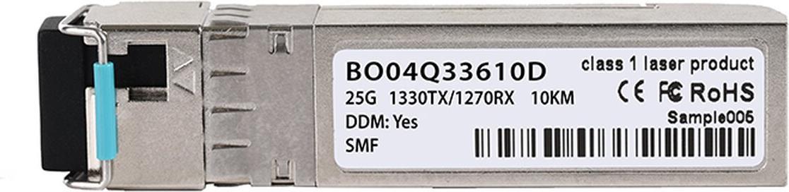 Купить Kompatibler Marconi SFP28-25G-BX-D-10KM BlueOptics© BO04Q33610D SFP28 Bidi Transceiver, LC-Simplex, 25GBASE-BX-D, Singlemode Fiber, TX1330nm/RX1270nm, 10KM, DDM, 0°C/+70°C (SFP28-25G-BX-D-10KM-MA-BO) в магазине wardena.ru