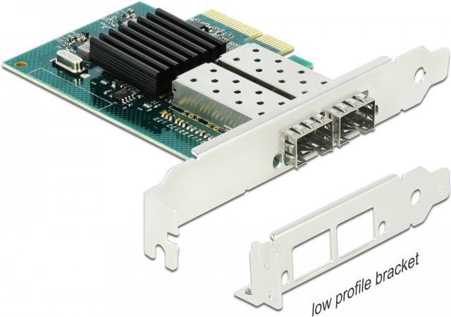 Купить DeLOCK - Netzwerkadapter - PCIe x4 Low-Profile - Gigabit SFP x 2 (90480) в магазине wardena.ru