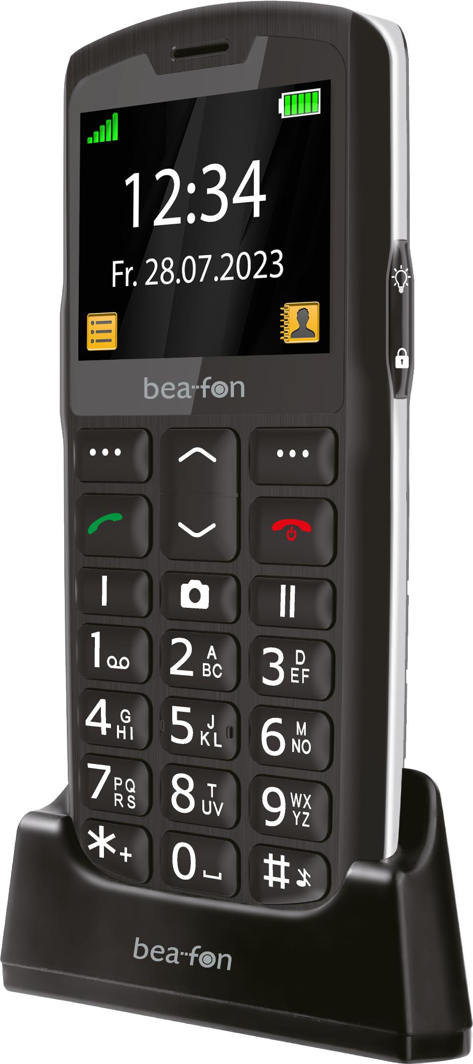 Купить Bea-fon Silver Line SL260 LTE - 4G Feature Phone - microSD slot - LCD-Anzeige - 176 x 220 Pixel - rear camera 0,3 MP - schwarz-silbern (SL260LTE_EU001BS) в магазине wardena.ru