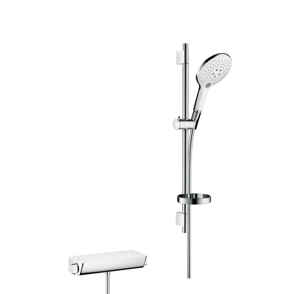 Купить Hansgrohe Raindance Select S Душевой набор Ecostat Select/Raindance Select S 150 3jet/Combi 0,65 м хром-белый матовый 27036400 в магазине wardena.ru