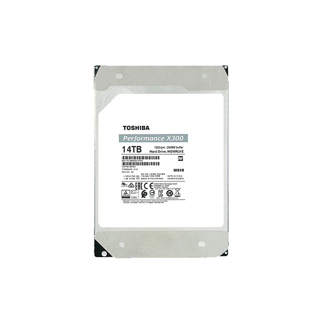Купить Toshiba X300 Performance - Festplatte - 14 TB - intern - 3.5" (8.9 cm) - SATA 6Gb/s - 7200 U/min - Puffer: 256 MB (HDWR21EUZSVA) в магазине wardena.ru