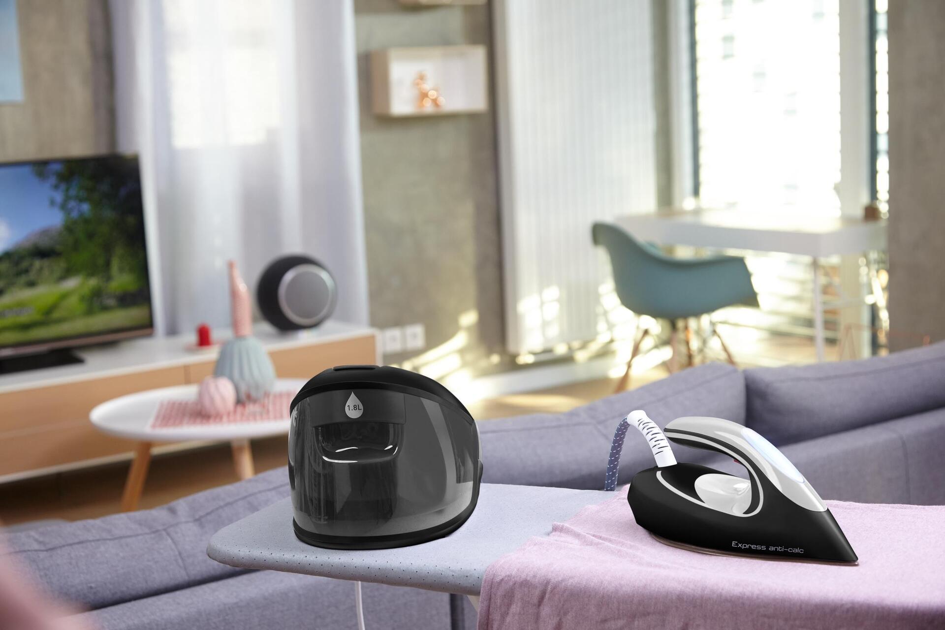 Купить Tefal Express Anti-Calc SV8055 Dampfbügelstation 2800 W 1,8 l Schwarz - Weiß (SV8055) в магазине wardena.ru