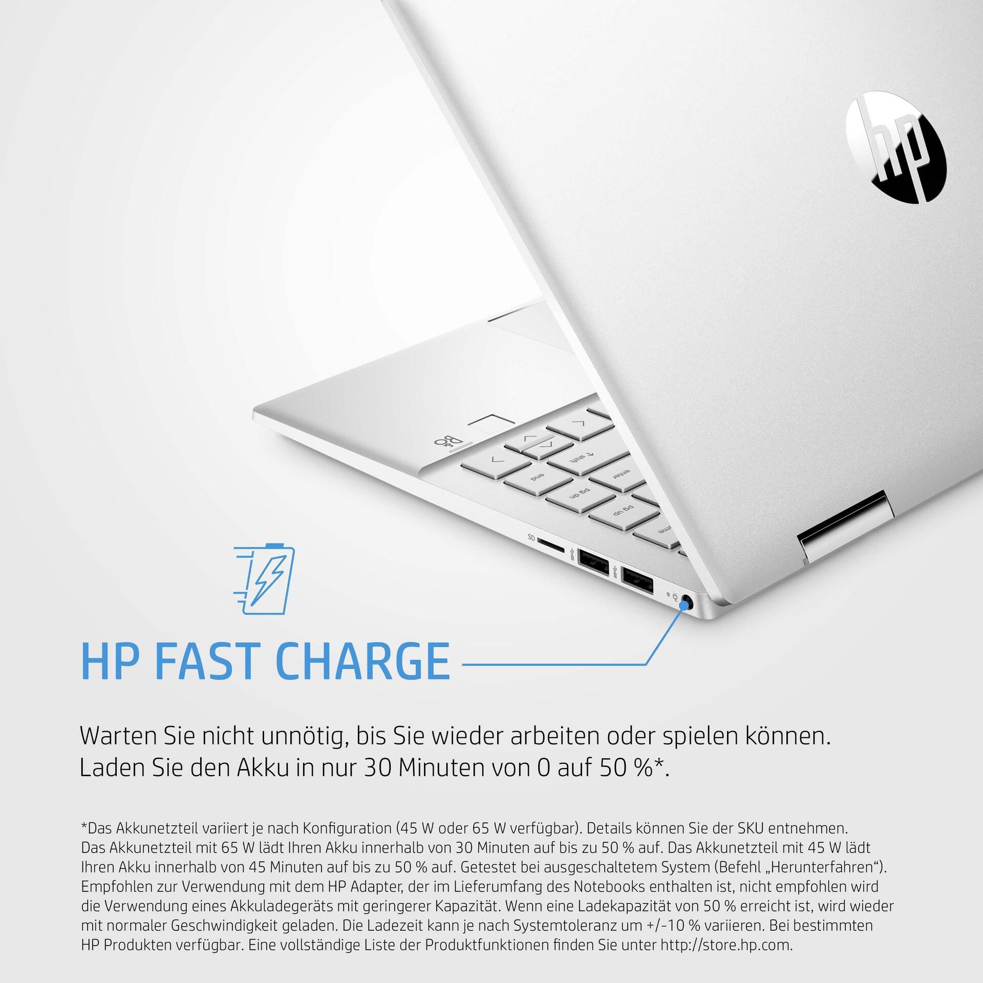Купить HP Pavilion x360 Laptop 14-dy0425ng - Flip-Design - Intel Core i3 1125G4 - Win 11 Home - UHD Graphics - 8 GB RAM - 512 GB SSD NVMe, HP Value - 35.6 cm (14") IPS Touchscreen 1920 x 1080 (Full HD) - Wi-Fi 5 - natürlich sil (66B48EA#ABD) в магазине wardena.ru