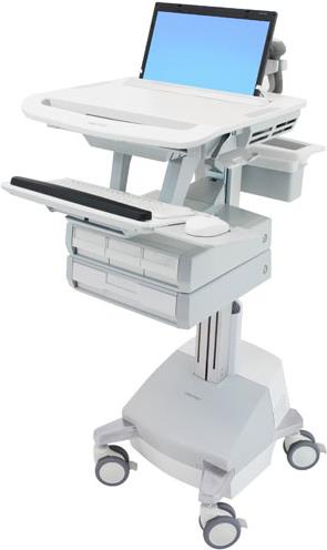 Купить Ergotron StyleView - Wagen für Notebook/Tastatur/Maus (open architecture) - medizinisch - Aluminium, verzinker Stahl, high-grade plastic - Grau, weiß, Polished Aluminum - Bildschirmgröße: bis zu 43,9 cm (17.3" breit) - A (SV44-1141-2) в магазине wardena.ru