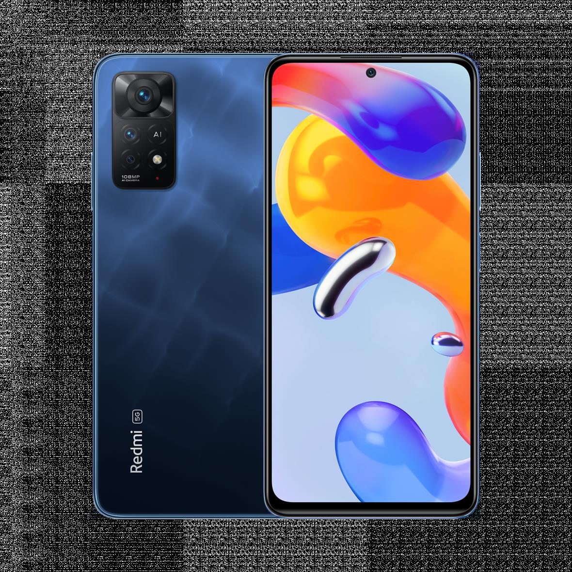 Купить Xiaomi Redmi Note 11 Pro 5G 16,9 cm (6.67" ) Hybride Dual-SIM Android 11 USB Typ-C 6 GB 128 GB Blau (38138) (MZB0AW3EU) в магазине wardena.ru