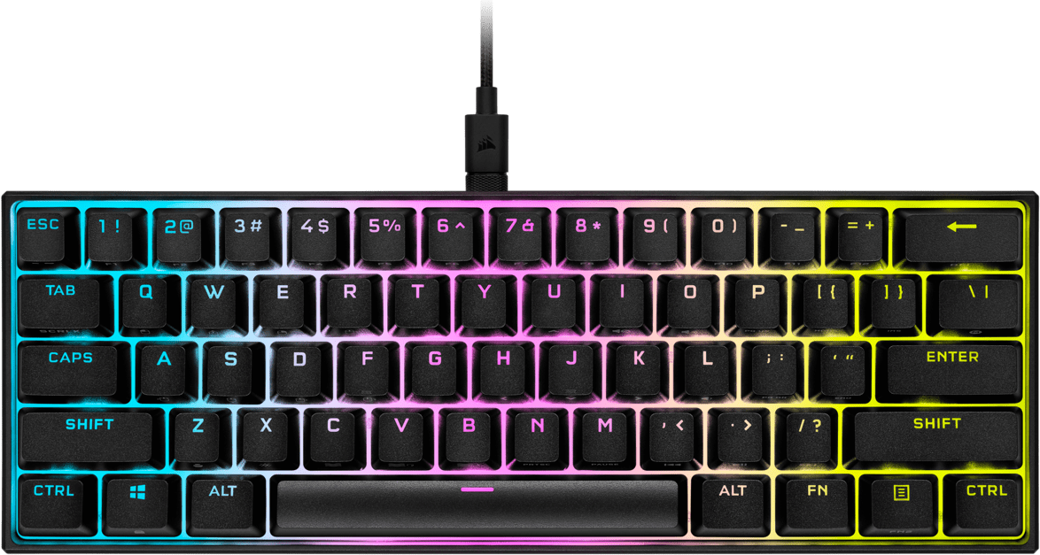 Купить Corsair K65 RGB Mini Tastatur USB QWERTY US Englisch Schwarz (CH-9194014-NA) в магазине wardena.ru