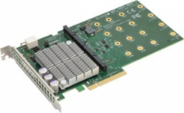 Купить MCP Supermicro AOC-SHG3-4M2P Full Height, Quad-port M.2 NVMe SSD PCI-E 3.0 add-on card в магазине wardena.ru