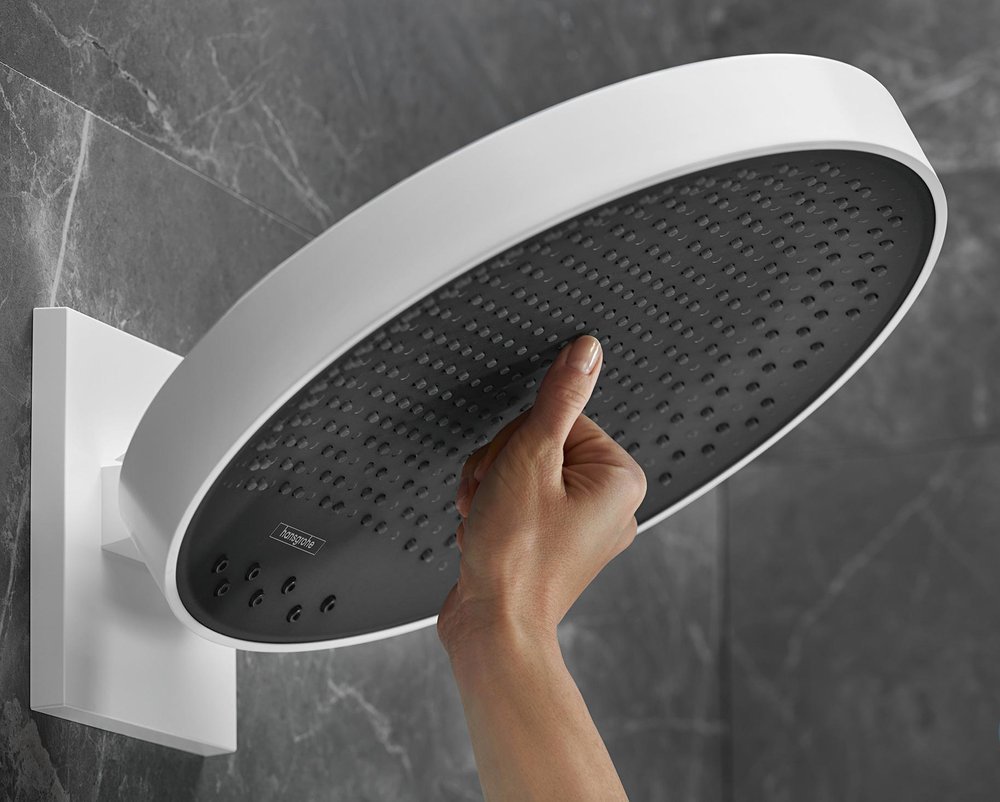 Купить Hansgrohe Rainfinity Верхний душ 360 3jet с настенным креплением золото 26234990 в магазине wardena.ru