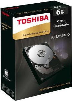 Купить Toshiba X300 - Festplatte - 6TB - intern - 8,9 cm (3.5") - SATA 6Gb/s - 7200 U/min - Puffer: 128MB (HDWE160EZSTA) в магазине wardena.ru