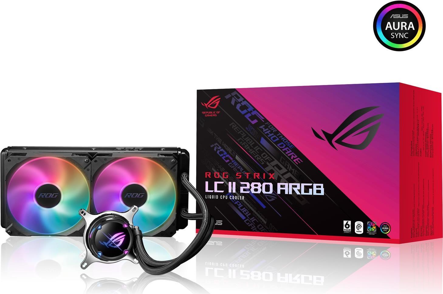 Купить ASUS ROG STRIX LC II 280 ARGB Prozessor All-in-One-Flüssigkeitskühler 14 cm Schwarz 1 Stück(e) (90RC00C1-M0UAY1) в магазине wardena.ru
