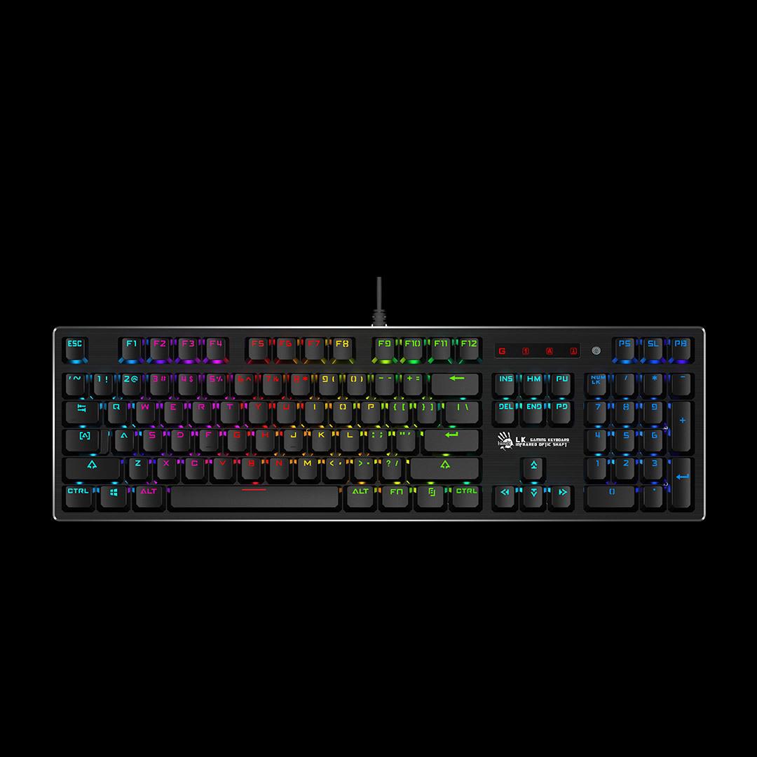 Купить A4Tech B820R - Volle Größe (100%) - USB - Mechanischer Switch - RGB-LED - Schwarz (A4TKLA45994) в магазине wardena.ru