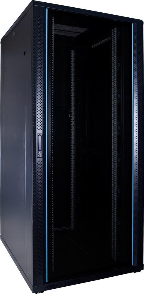 Купить 37 HE 19” Serverschrank, mit Glastür (BxTxH) 800 x 1000 x 1800mm1 x Fronttür mit 4mm-Sicherheitsglas, abschließbarer Türgriff mit Zylinderschloß1 x Rücktür aus Stahlblech, abschließbarTüranschlag rechts/links wechselbarT (DS8037) в магазине wardena.ru