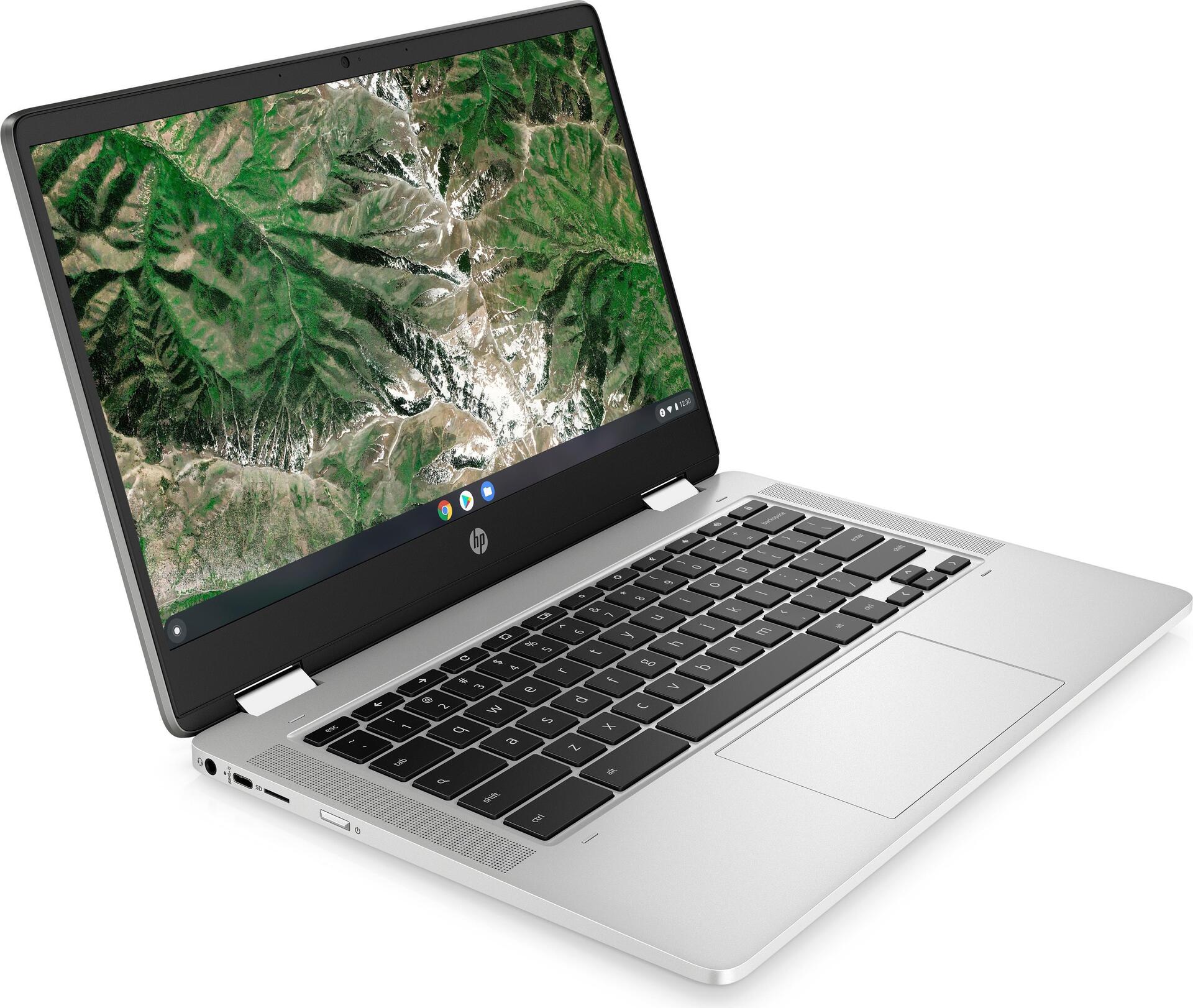 Купить HP Chromebook x360 14a-ca0326ng - Flip-Design - Celeron N4020 / 1.1 GHz - Chrome OS - UHD Graphics 600 - 4 GB RAM - 64 GB eMMC - 35.6 cm (14") IPS Touchscreen 1920 x 1080 (Full HD) - Wi-Fi 5 - Mineral Silver, lackierte O (2N2A2EA#ABD) в магазине wardena.ru