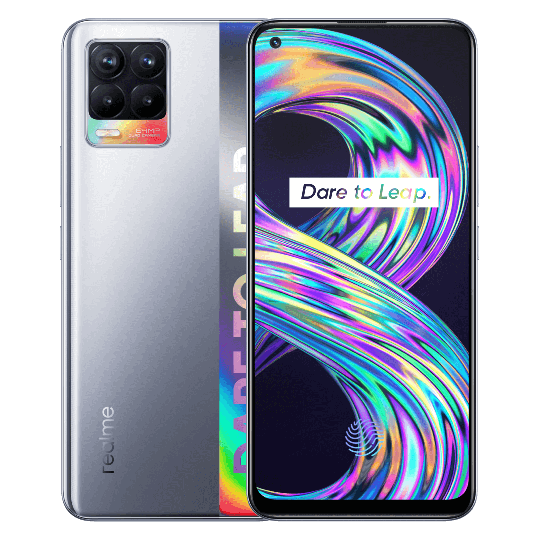 Купить Realme 8 - 4G Smartphone - Dual-SIM - RAM 4GB / 64GB - microSD slot - OLED-Display - 6.4" - 2400 x 1080 Pixel - 4x x Rückkamera 64 MP, 8 MP, 2 MP, 2 MP - front camera 16 MP - Cyber Silver (6941399044524) в магазине wardena.ru