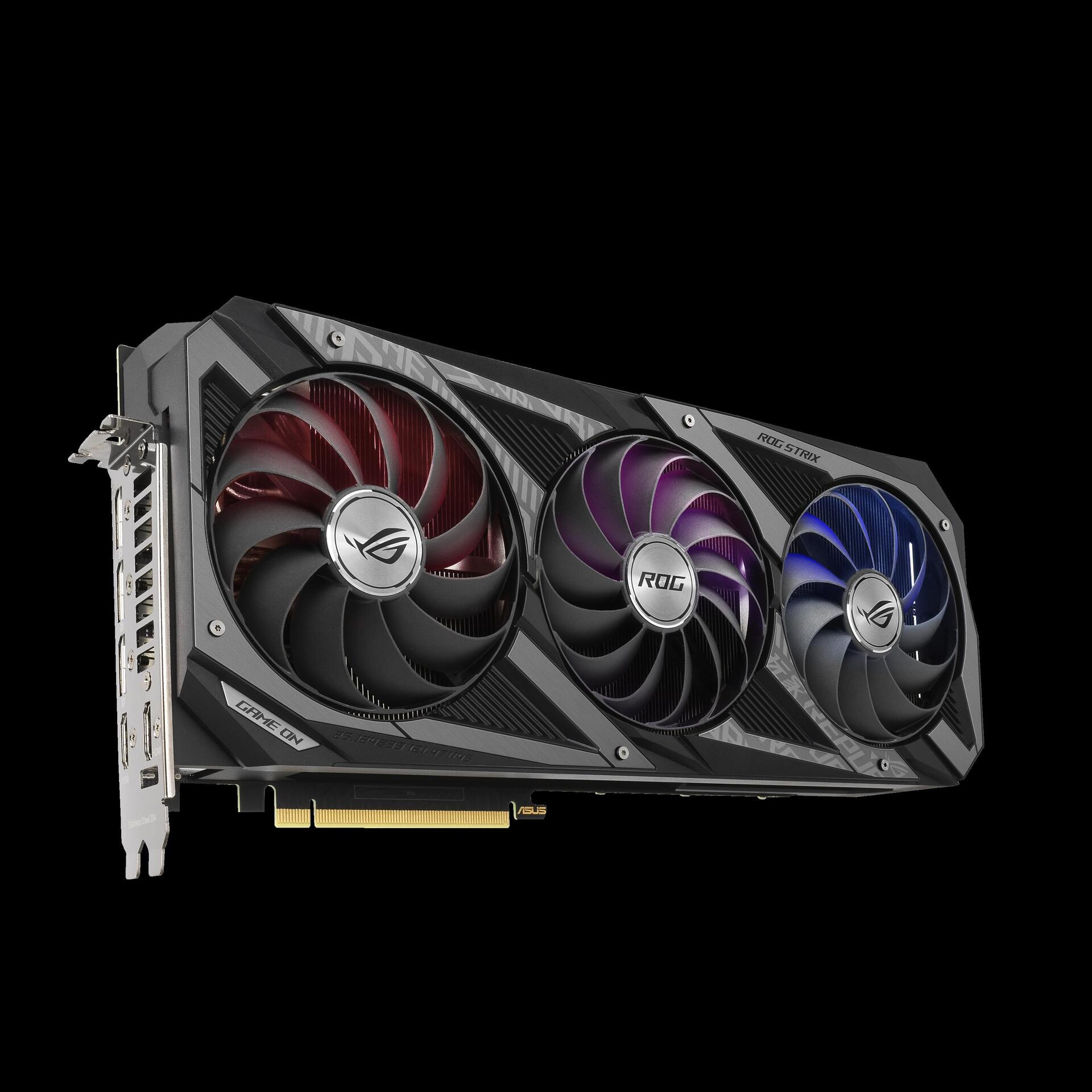 Купить ASUS ROG Strix GeForce RTX 3070 Ti OC, ROG-STRIX-RTX3070TI-O8G-GAMING, 8GB GDDR6X, 2x HDMI, 3x DP (90YV0GW0-M0NA00) в магазине wardena.ru