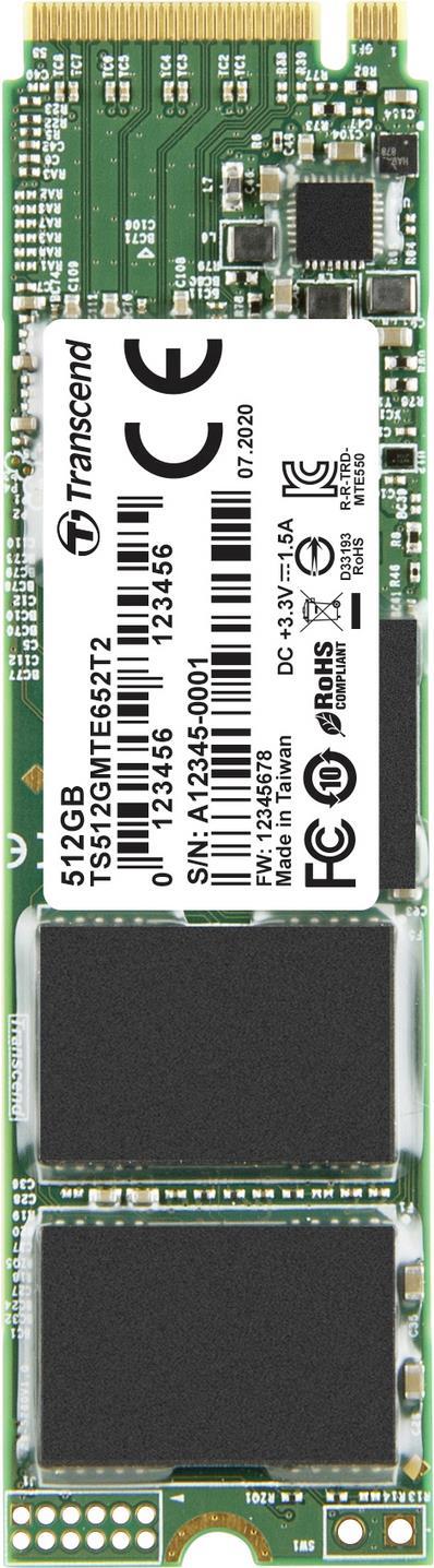 Купить Transcend MTE652T2 - SSD - 512 GB - intern - M.2 2280 (doppelseitig) - PCI Express 3.1 x4 (NVMe) (TS512GMTE652T2) в магазине wardena.ru