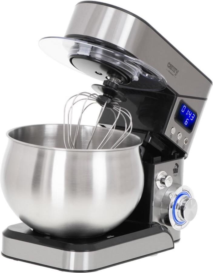 Купить Camry Planeten-Küchenmaschine CR 4223, Anzahl der Geschwindigkeiten 6, 2000 W, Schüsselkapazität 5 l, Edelstahl, Silber (CR 4223) в магазине wardena.ru