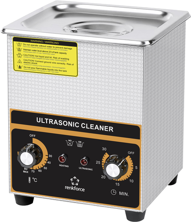 Купить Renkforce Ultraschallreiniger Schmuck, Bürobedarf, Werkstatt 60 W 2 l mit Heizung, mit Reinigungskorb (RF-5556508) в магазине wardena.ru