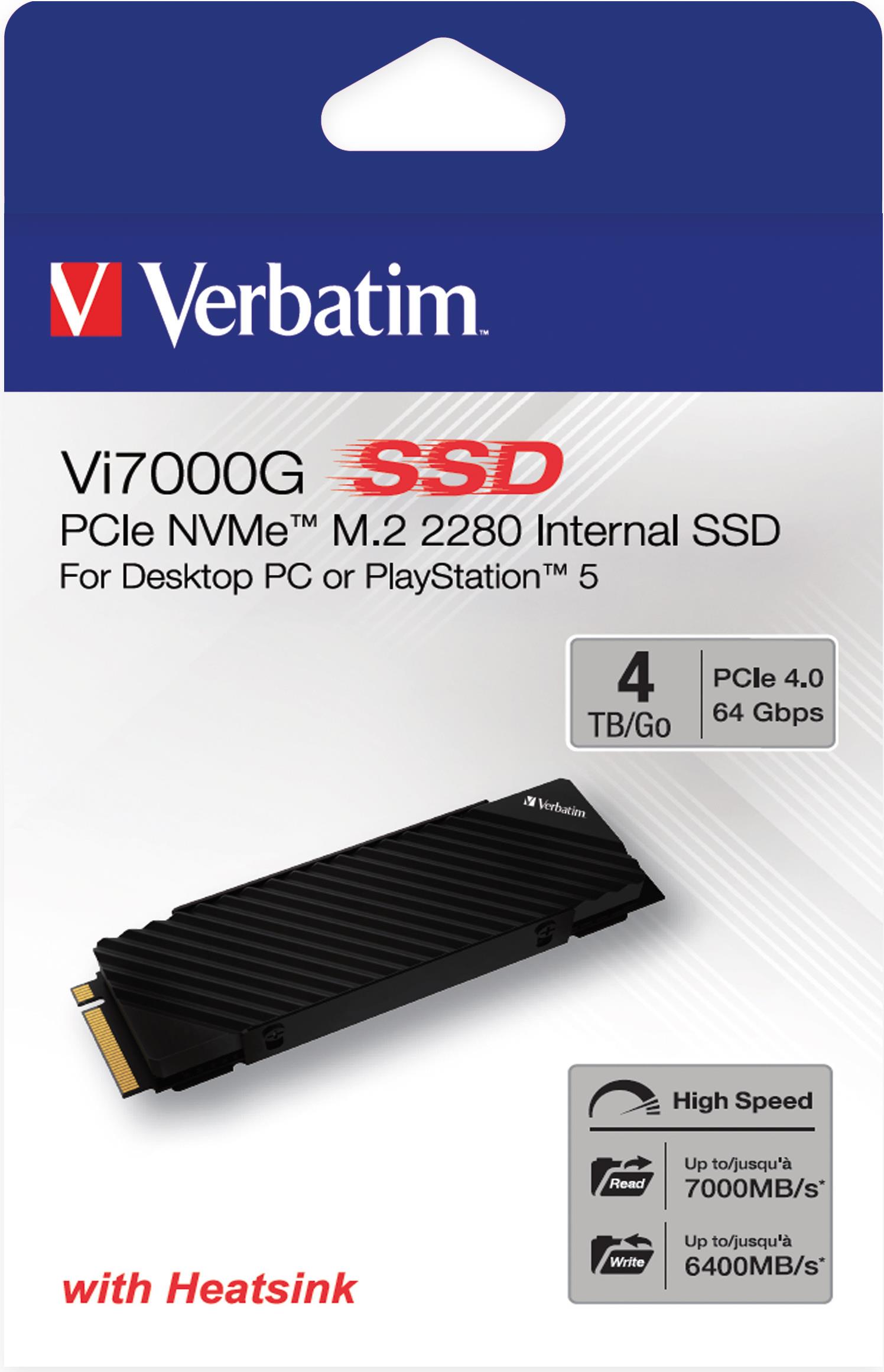 Купить Verbatim Vi7000 PCIe NVMe M.2 SSD 4TB (49369) в магазине wardena.ru