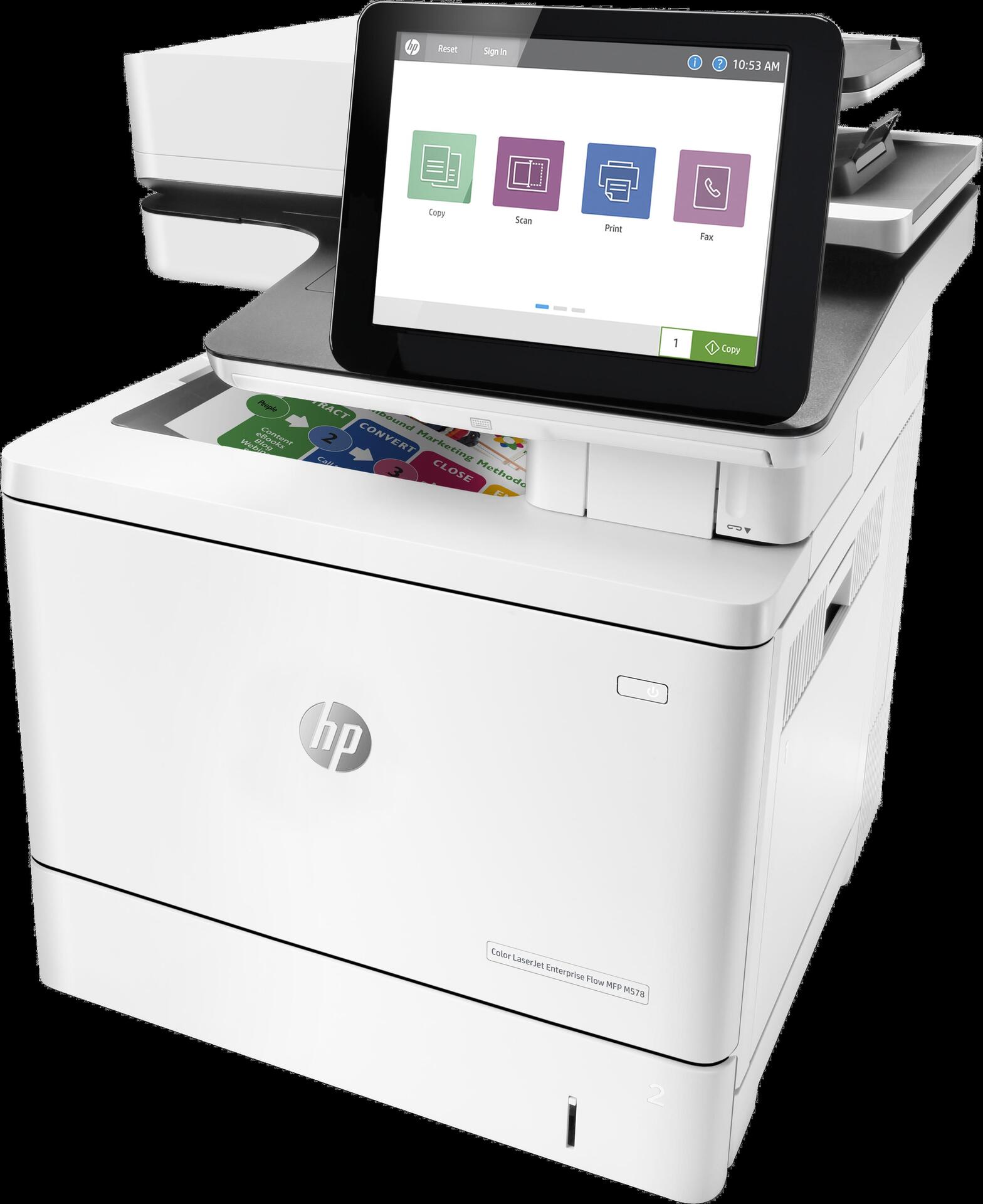 Купить HP Inc HP LaserJet Enterprise Flow MFP M578c - Multifunktionsdrucker - Farbe - Laser - Legal (216 x 356 mm) (Original) - A4/Legal (Medien) - bis zu 38 Seiten/Min. (Kopieren) - bis zu 38 Seiten/Min. (Drucken) - 650 Blatt (7ZU87A#B19) в магазине wardena.ru
