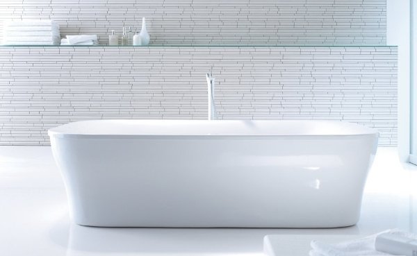 Купить Hansgrohe PuraVida Смеситель для ванны однорычажный напольный 1/2 хром-белый матовый 15473400 в магазине wardena.ru
