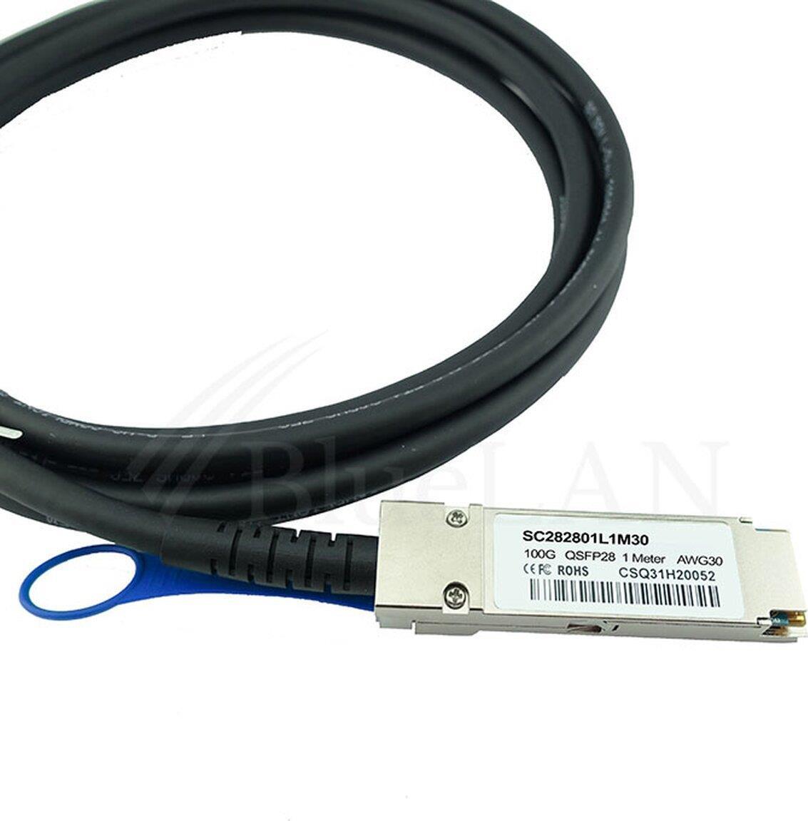 Купить Kompatibles Lenovo AV20 BlueLAN SC282801L3M26 QSFP28 Direct Attach Kabel, 100GBASE-CR4, Infiniband EDR, 26AWG, 3 Meter (AV20-BL) в магазине wardena.ru