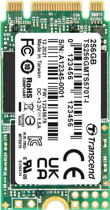 Купить Transcend 256 GB Interne M.2 SATA SSD 2242 TS256GMTS570TI-VS1 (TS256GMTS570TI-VS1) в магазине wardena.ru