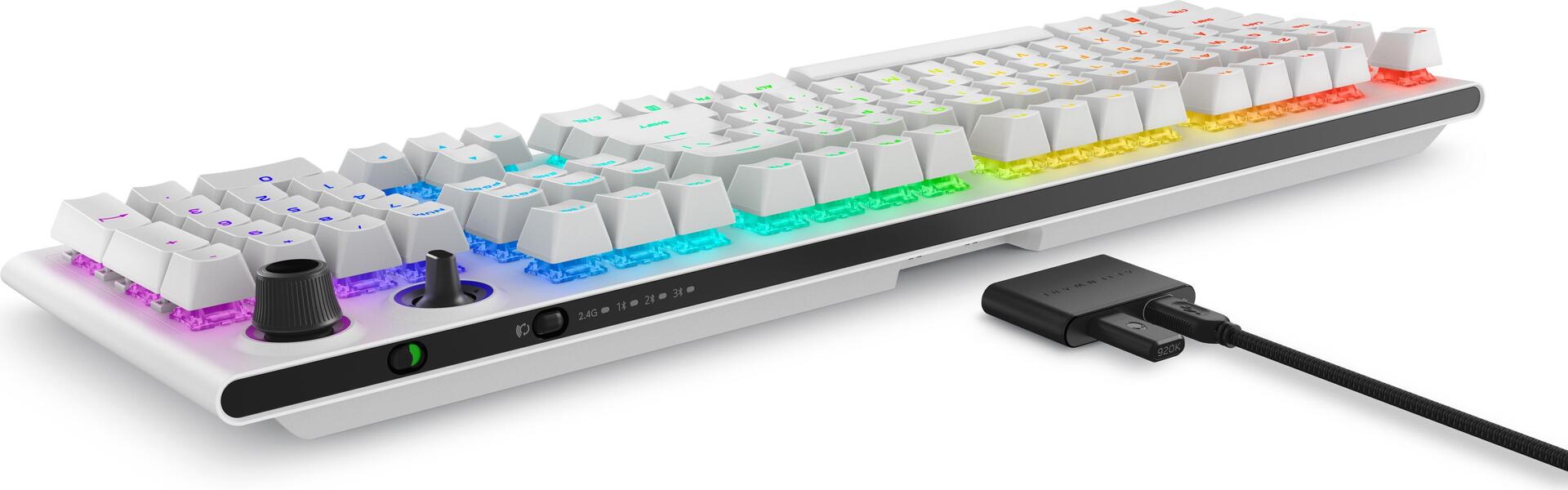 Купить Dell Alienware Tri-Mode AW920K Kabellose Tastatur für Spiele, RGB-LED-Beleuchtung, USA, kabellos, Lunar Light, Bluetooth, numerische Tastatur, CHERRY MX Red (545-BBFK) в магазине wardena.ru