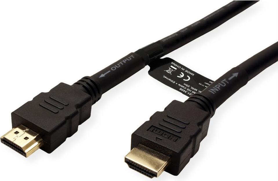 Купить ROLINE 14.01.3458 HDMI-Kabel 25 m HDMI Typ A (Standard) Schwarz (14.01.3458) в магазине wardena.ru