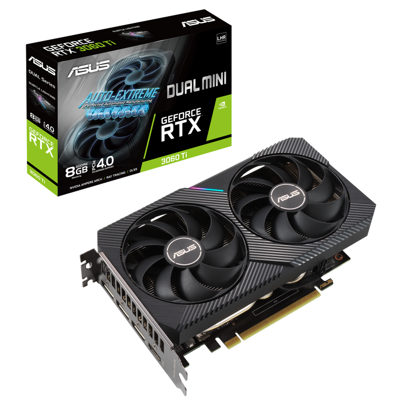 Купить ASUS DUAL-RTX3060TI-8G-MINI-V2 - Grafikkarten - GF RTX 3060 Ti - 8 GB GDDR6 - PCIe 4.0 - HDMI, 3 x DisplayPort (90YV0FT3-M0NA00) в магазине wardena.ru