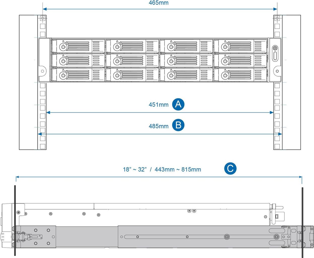 Купить QNAP RAIL-B02 - Rack-Schienen-Kit в магазине wardena.ru