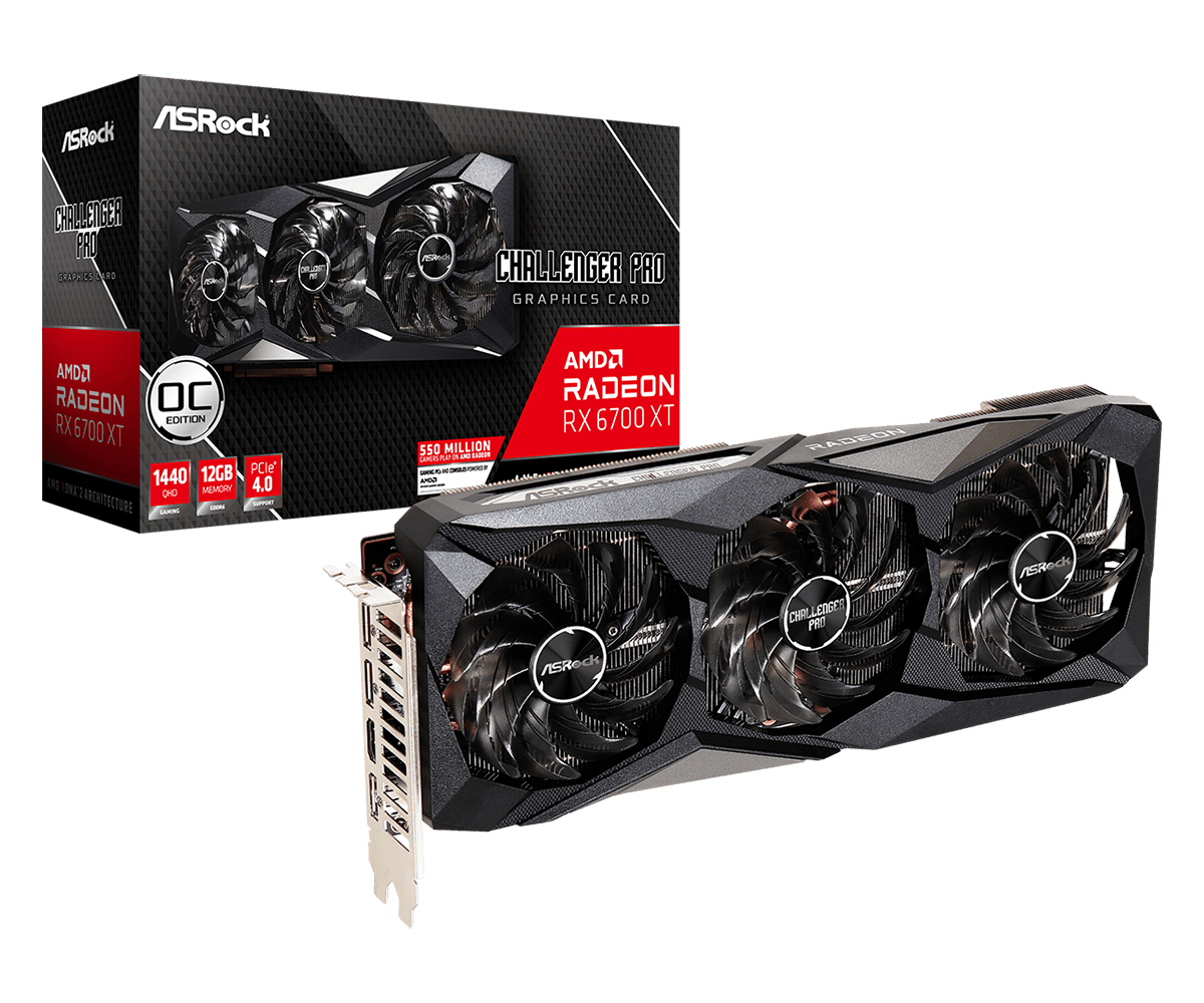 Купить ASRock Radeon RX 6700 XT Challenger Pro 12GB OC - Grafikkarten - Radeon RX 6700 XT - 12 GB GDDR6 - PCIe 4.0 x16 - HDMI, 3 x DisplayPort (90-GA2LZZ-00UANF) в магазине wardena.ru