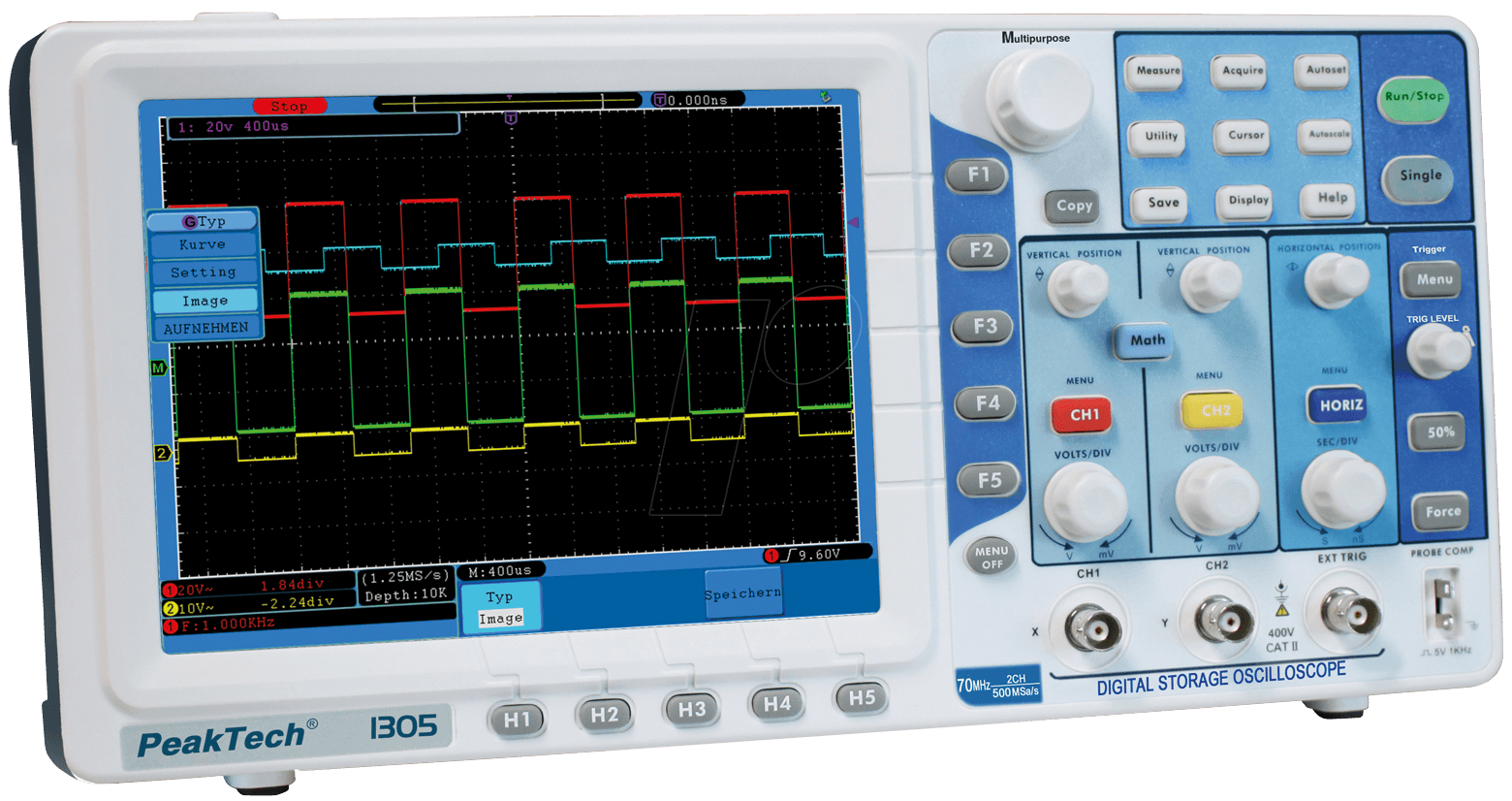 Купить PeakTech Oszilloskop 2x70 MHz (PeakTech 1305) в магазине wardena.ru
