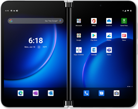 Купить Microsoft Surface Duo 2 - 5G Smartphone - Dual-SIM - RAM 8 GB / 128 GB - OLED-Display - 8.3" 2688 x 1892 Pixel (90 Hz) - Triple-Kamera 12 MP, 12 MP, 16 MP 12 MP - Glacier (9C1-00003) в магазине wardena.ru