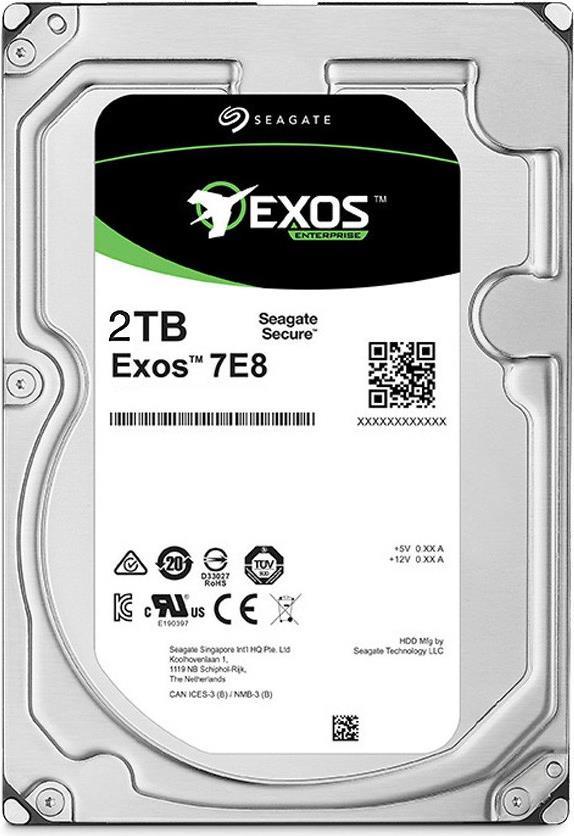 Купить Seagate Exos 7E8 ST2000NM000A - Festplatte - 2TB - intern - 3.5" (8,9 cm) - SATA 6Gb/s - 7200 U/min - Puffer: 256MB (ST2000NM000A) в магазине wardena.ru