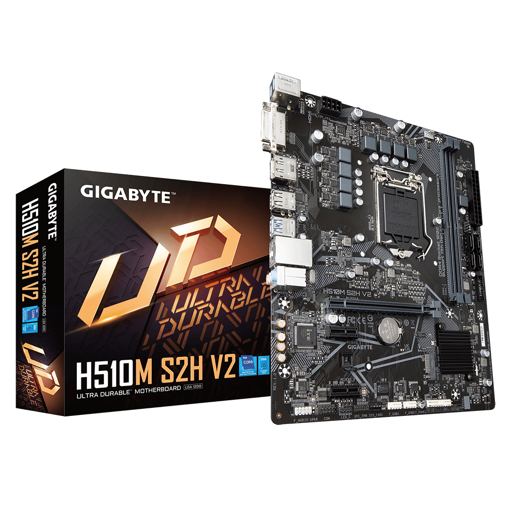 Купить Gigabyte H510M S2H V2 - Intel - LGA 1200 - Intel® Celeron® - Intel® Core™ i3 - Intel Core i5 - Intel Core i7 - Intel Core i9 - Intel® Pentium® - LGA 1200 (Socket H5) - DDR4-SDRAM - 64 GB (H510M S2H V2) в магазине wardena.ru