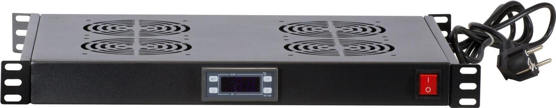 Купить DS-IT 19” Lüftereinheit - mit 4 Ventilatoren Inkl. Thermostat (DS-FT1U4TM) в магазине wardena.ru